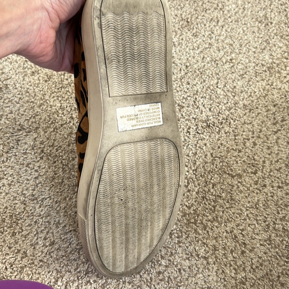 Steve Madden “Eccentric” Leopard Calf Hair Slip On Sneaker, 8 - Picture 9 of 13
